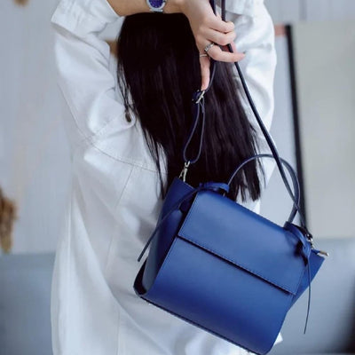Leather bag "Arezzo", Blue