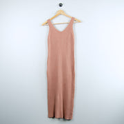 Set med ribbad klänning och tröja, Rosa - Latalia.se