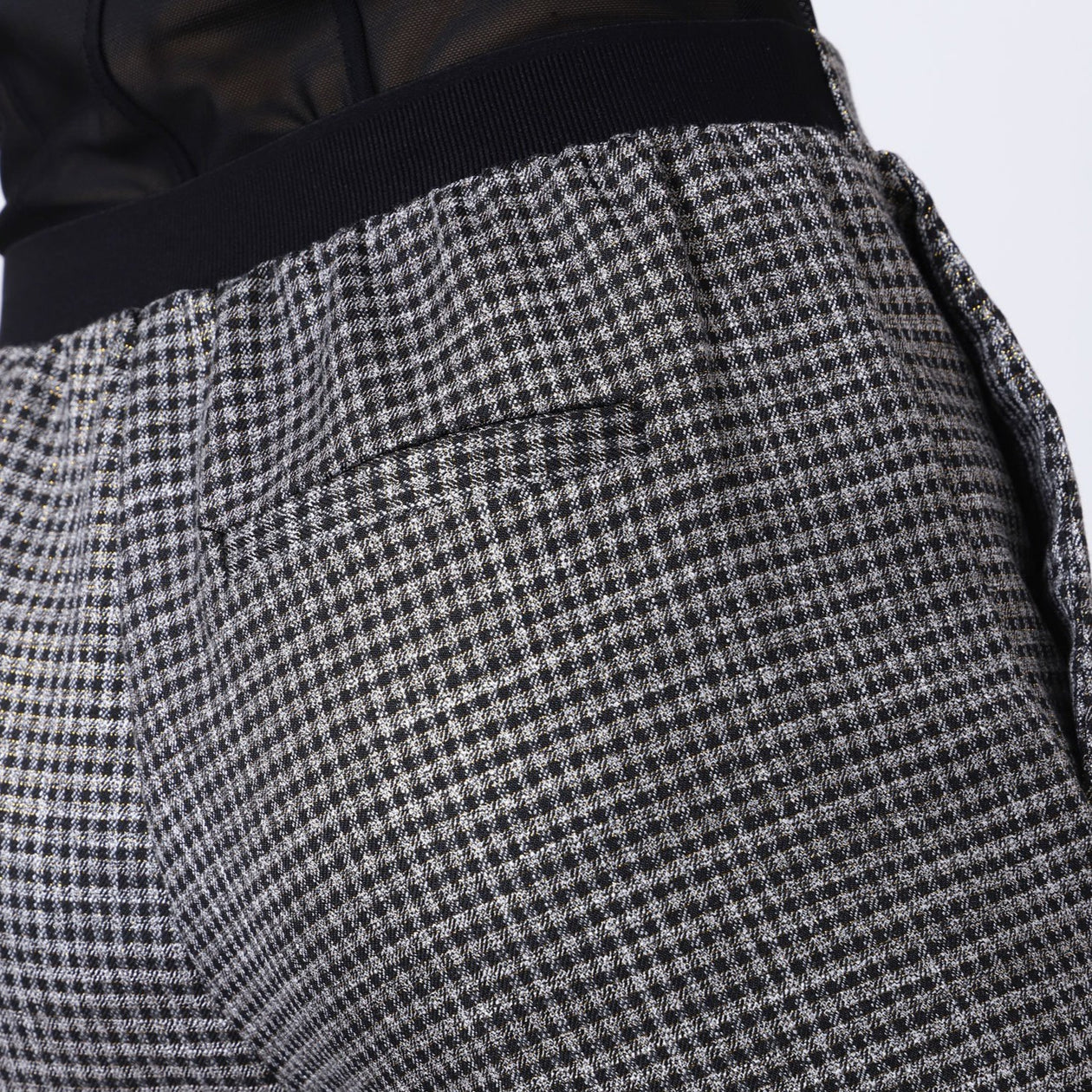 Rutiga byxor med elastisk midja - Latalia.se