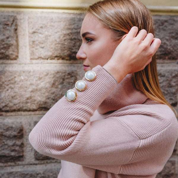 Tröja med pärlknappar, Ljusrosa - Latalia.se